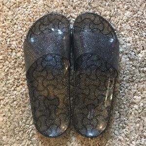 Urban Outfitters Sparkle Jelly Slides